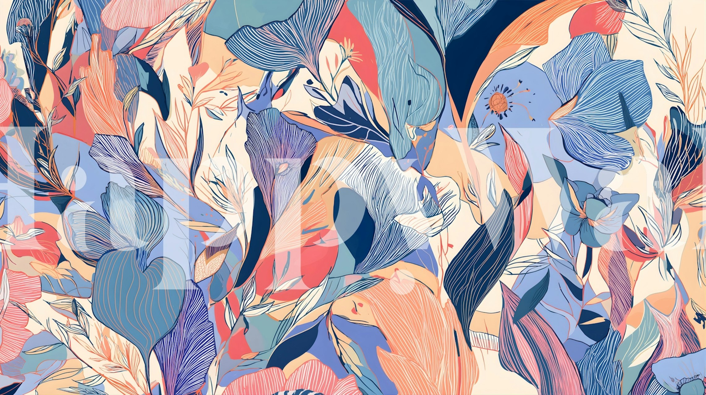 Painted Lady wallpaper in a room