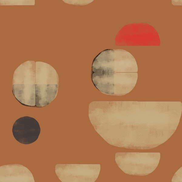 Boho Terracotta Organic Forms