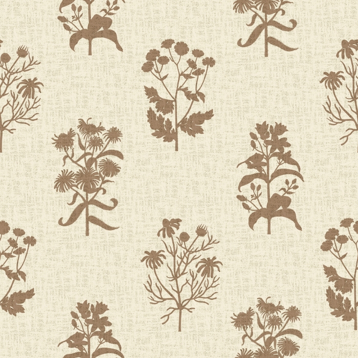 Sepia Botanical Silhouettes
