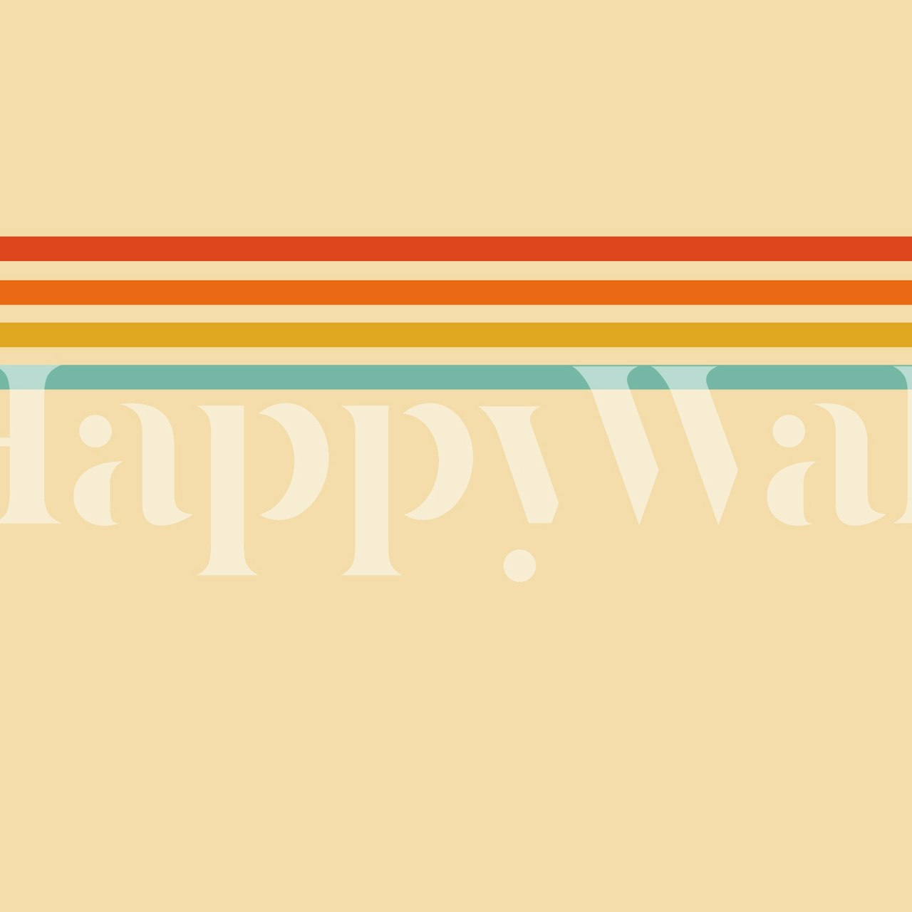 Vintage Beach Stripe wallpaper in a room