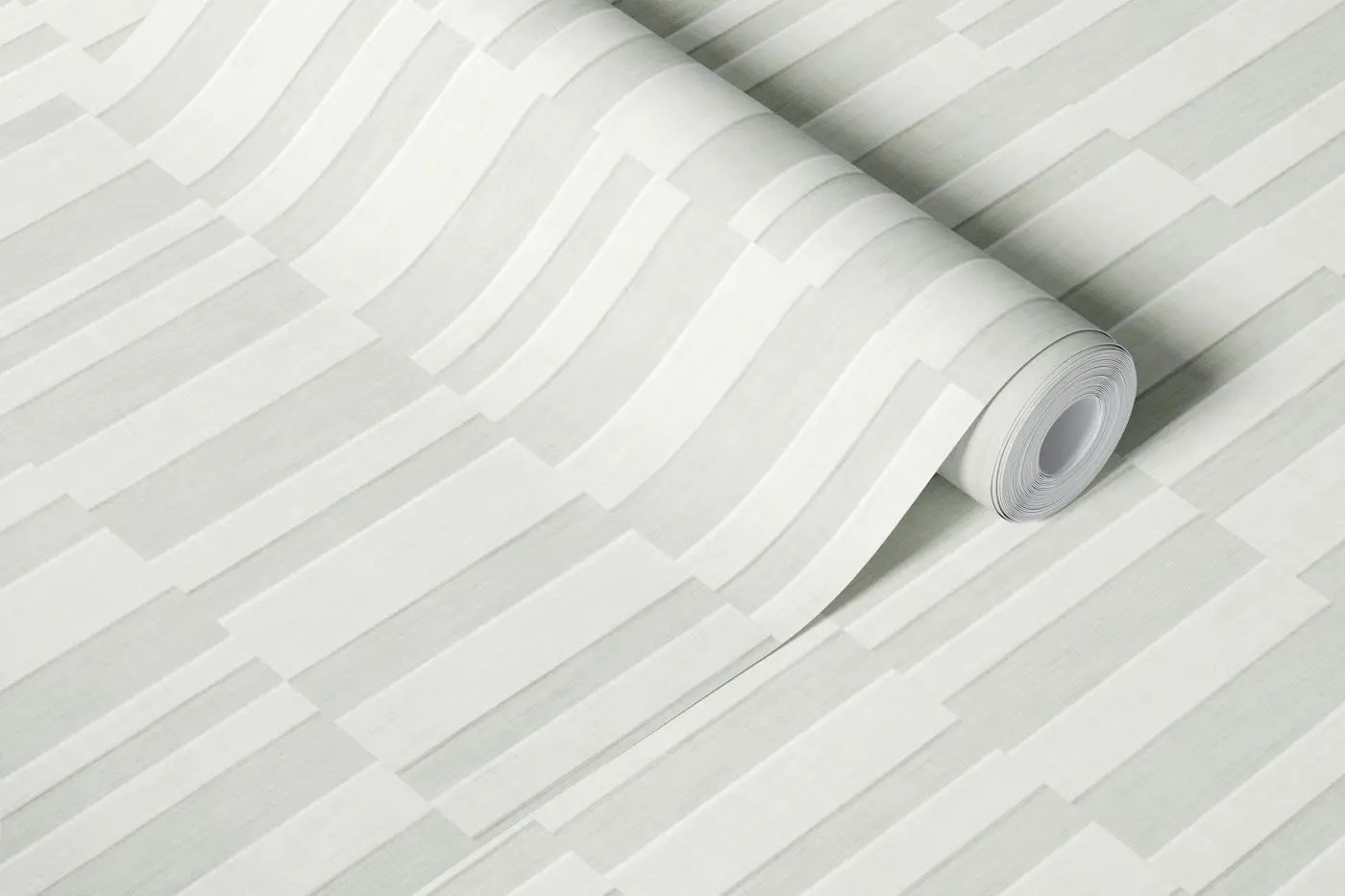 Modern Scandinavian Abstract - Ivory White wallpaper roll