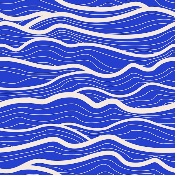 Abstract Sea Swell Lines blue