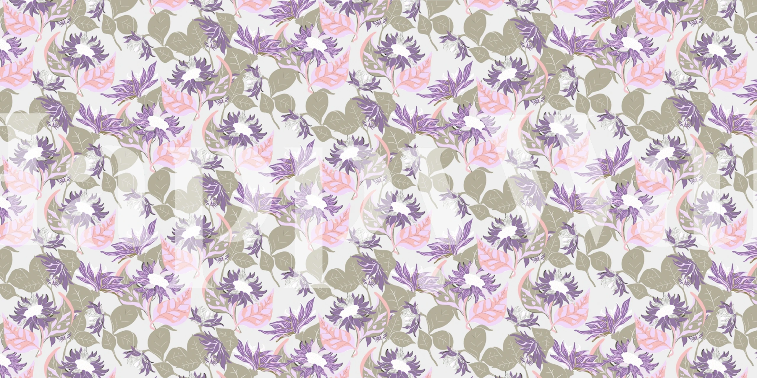 Sunflowers in Purple tapetti huoneessa