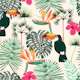 Tropical Toucan Garden white