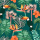Tropical Toucan Garden green
