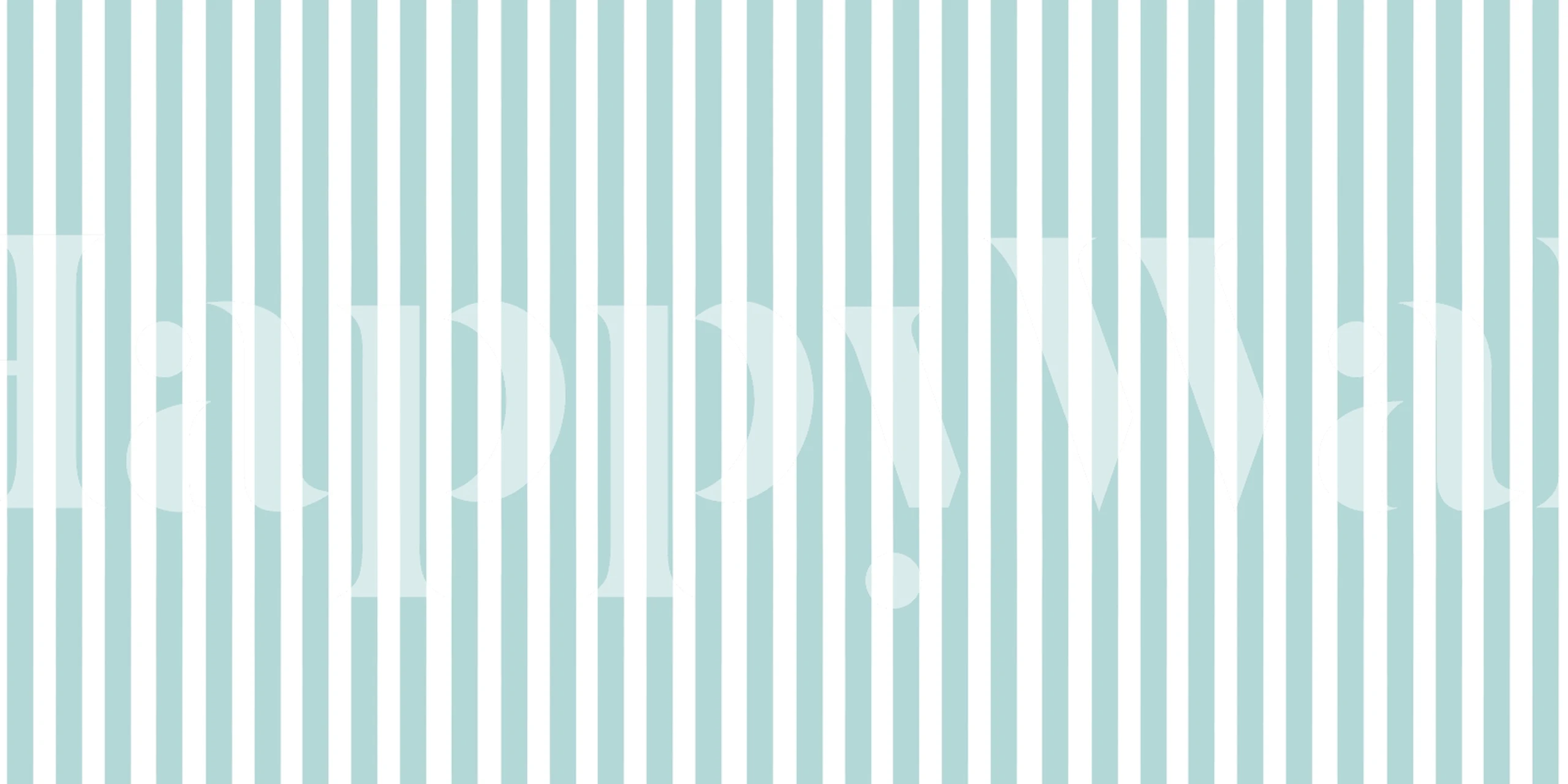Muted turquoise stripes wallpaper in a room