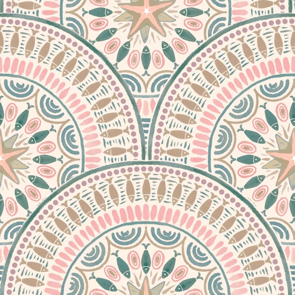 Coastal Fish Boho Mandala