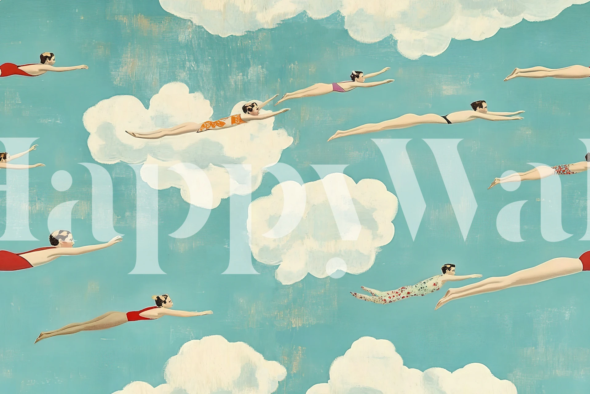 Sky Swimmers V1 wallpaper in a room