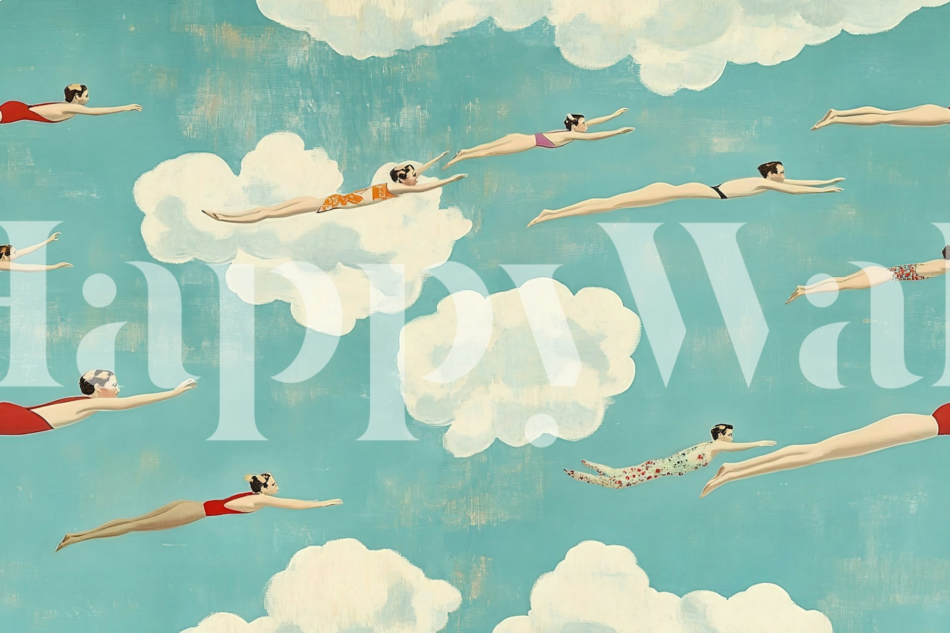 Sky Swimmers V1 wallpaper in a room