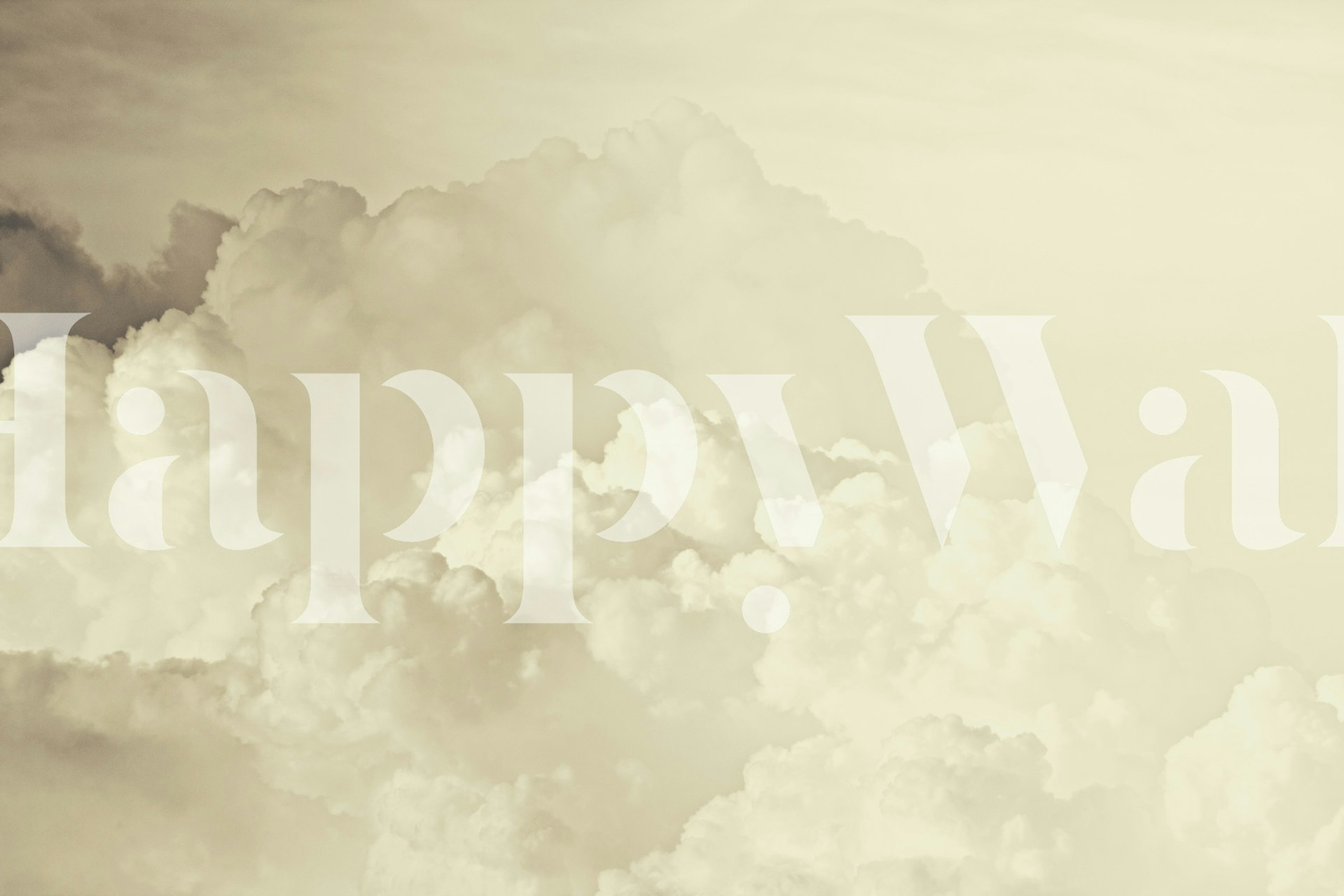 Cotton Candy Clouds Warm Vintage tapete