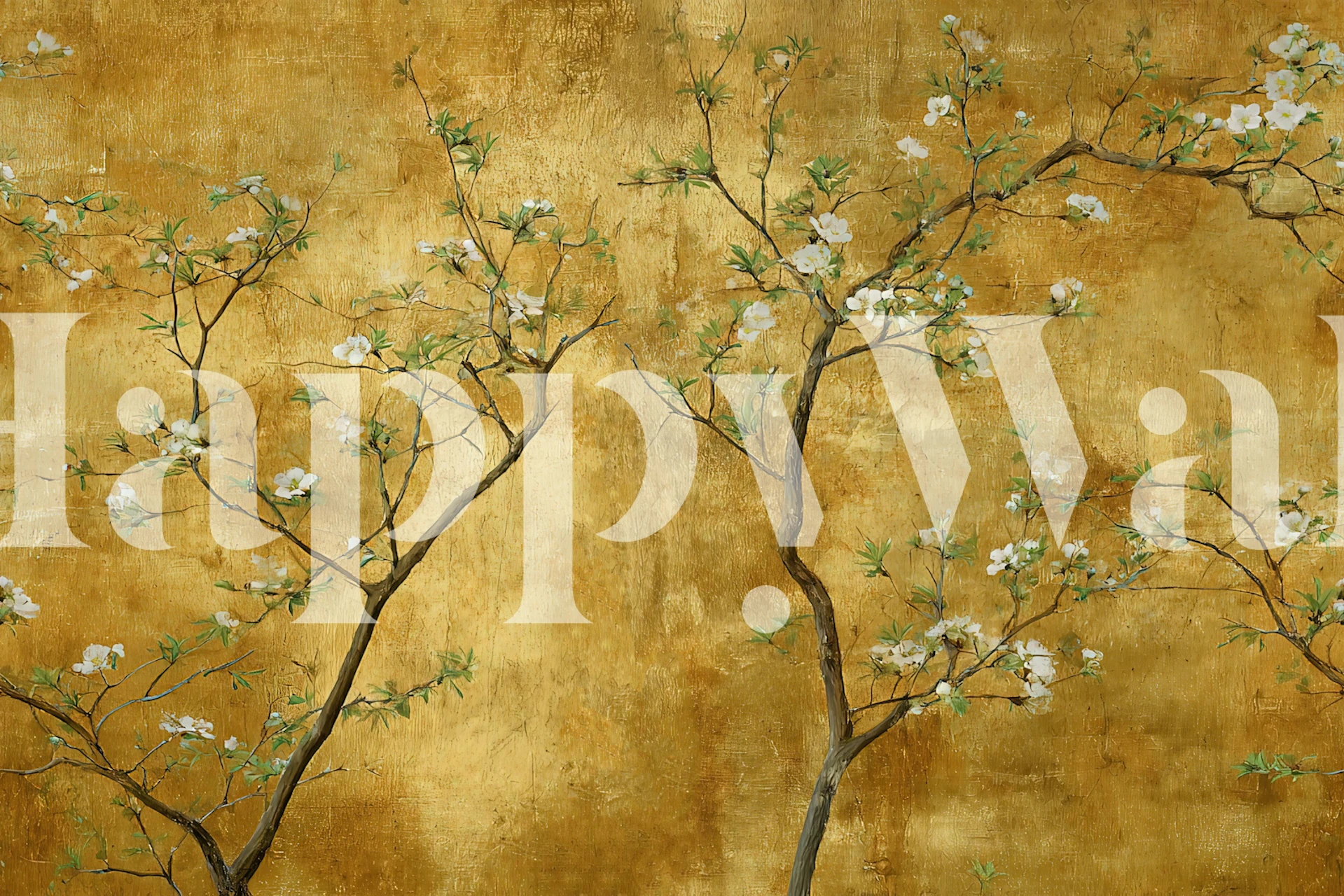 Golden Walk wallpaper design in a room