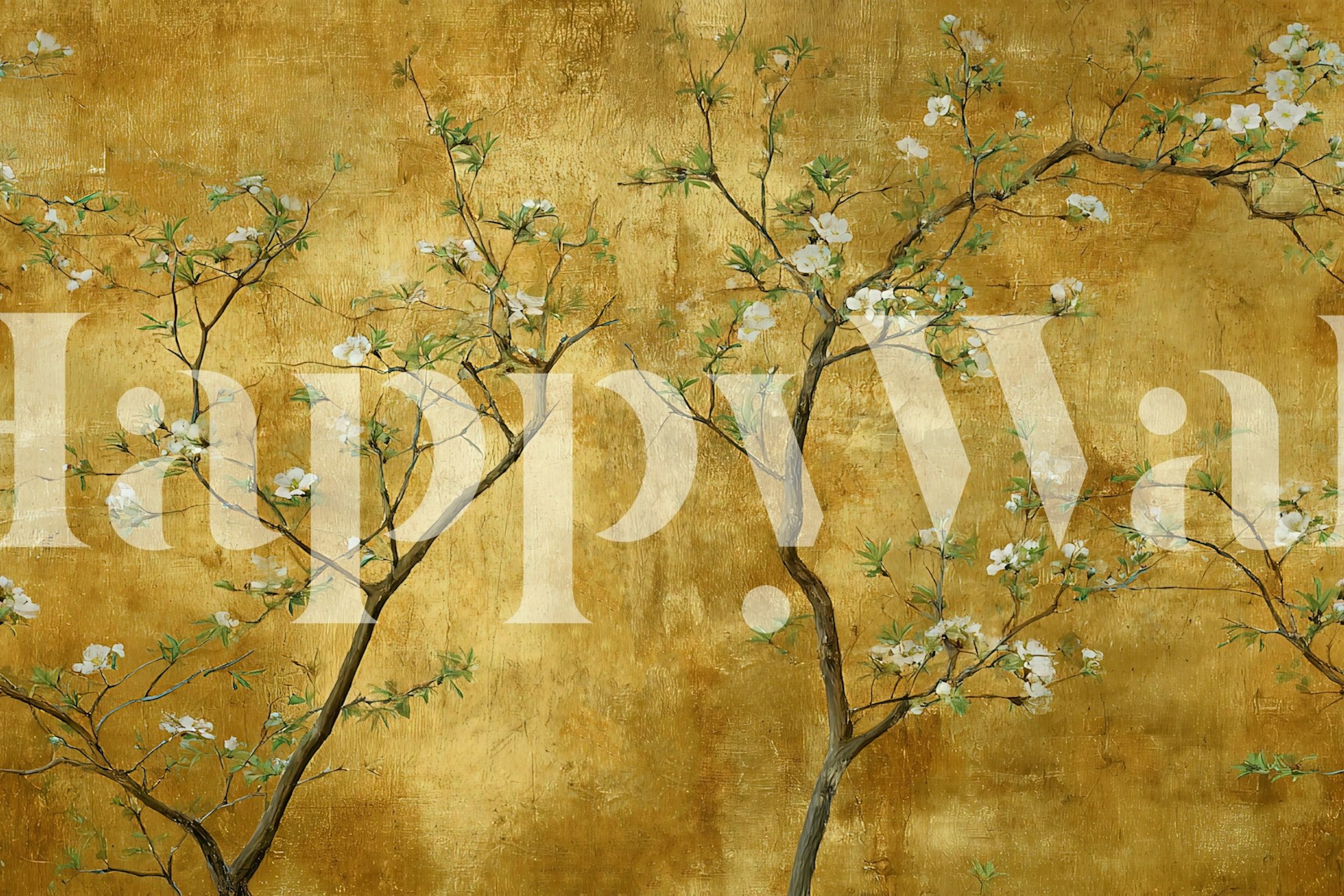 Golden Walk - Horizontal behangontwerp in een kamer