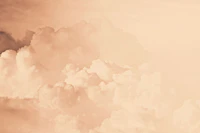 Cotton Candy Clouds Warm Peach Sky tapetit