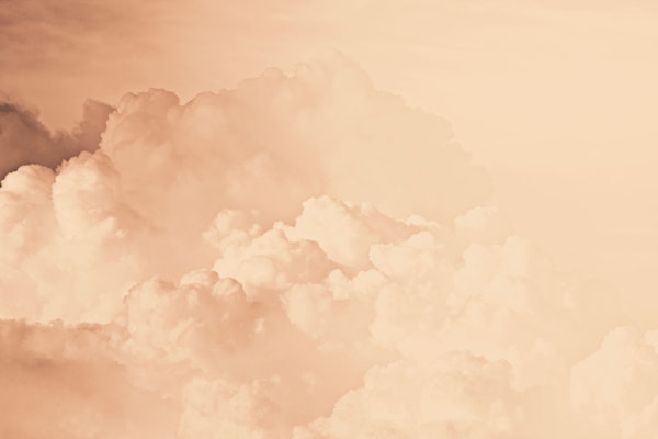 Cotton Candy Clouds Warm Peach Sky