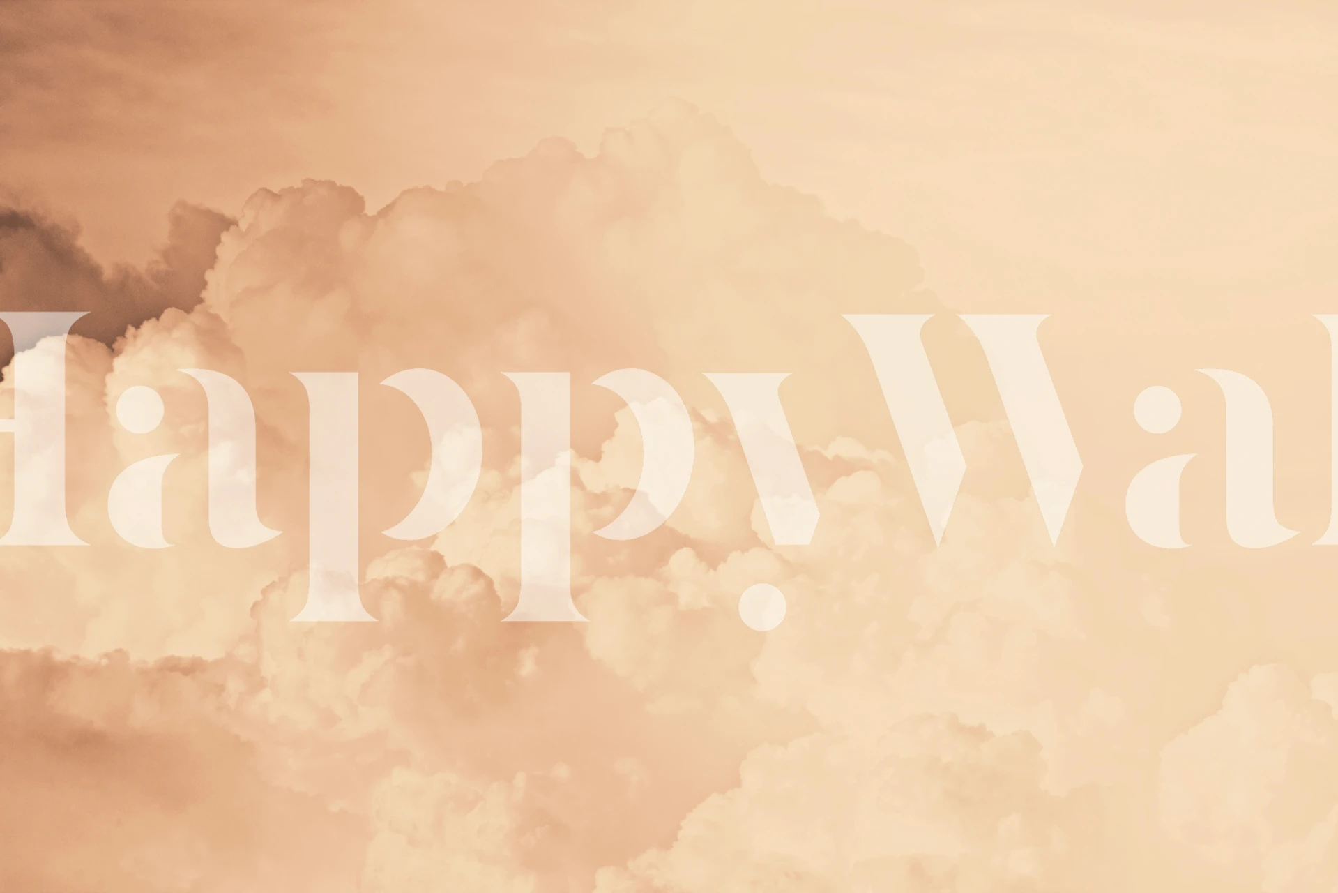 Cotton candy clouds wallpaper in a room