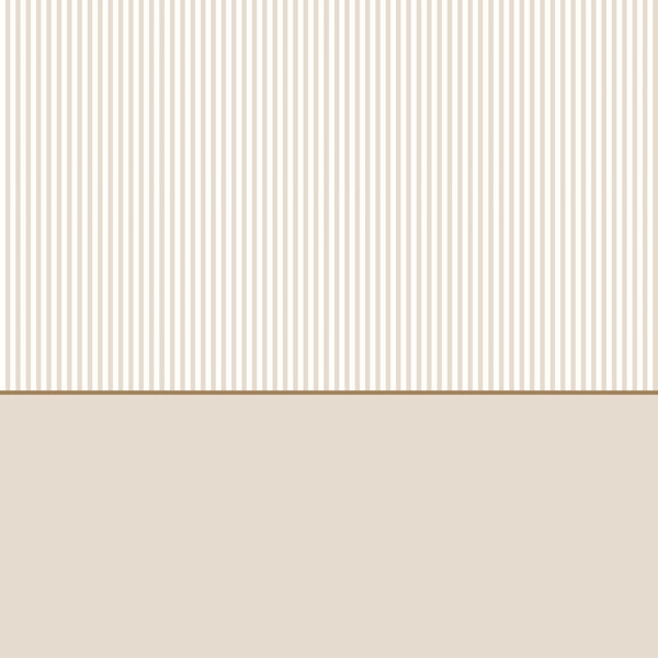 Minimal Beige PinStripe Wainscoting