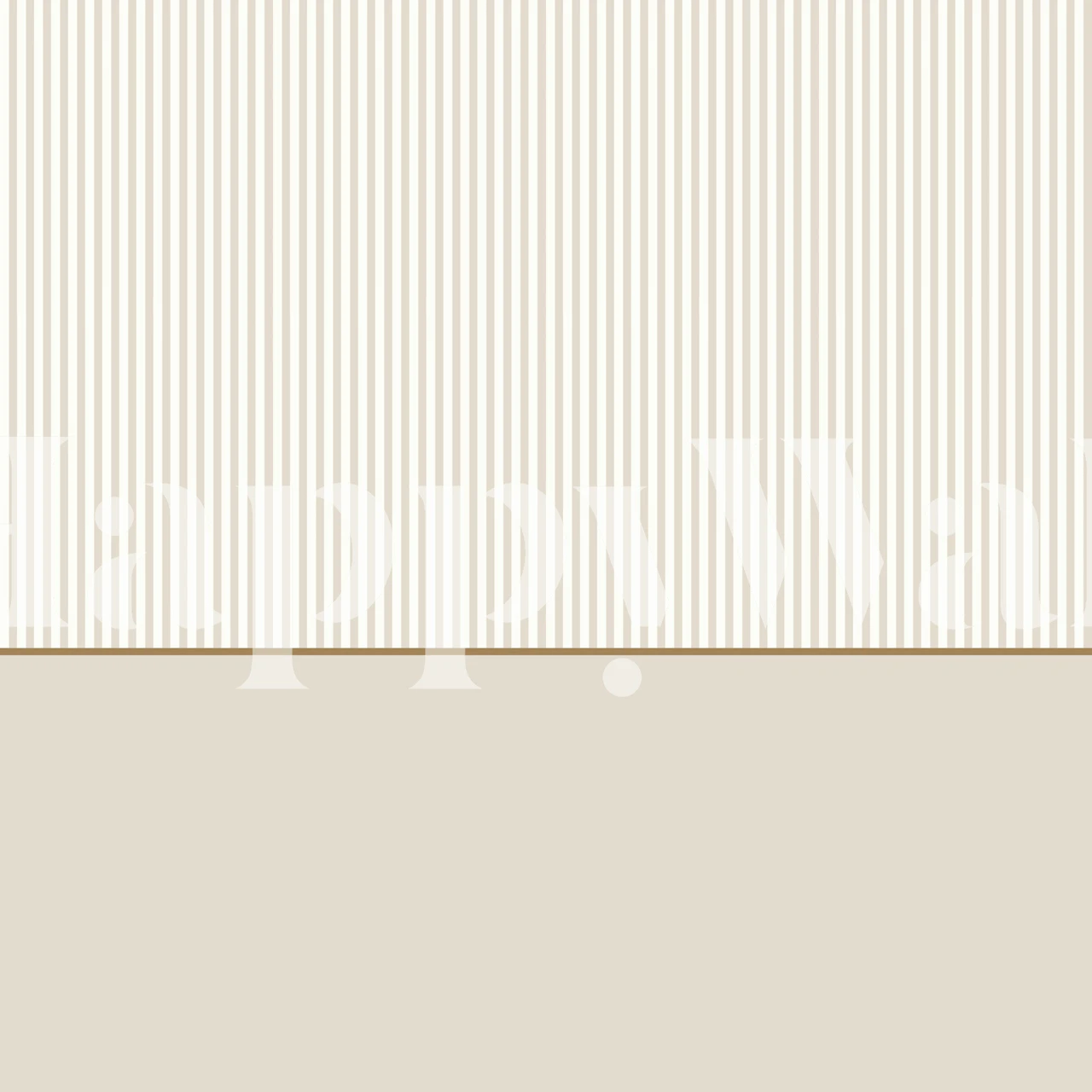 Minimal Beige PinStripe Wainscoting wallpaper in a room