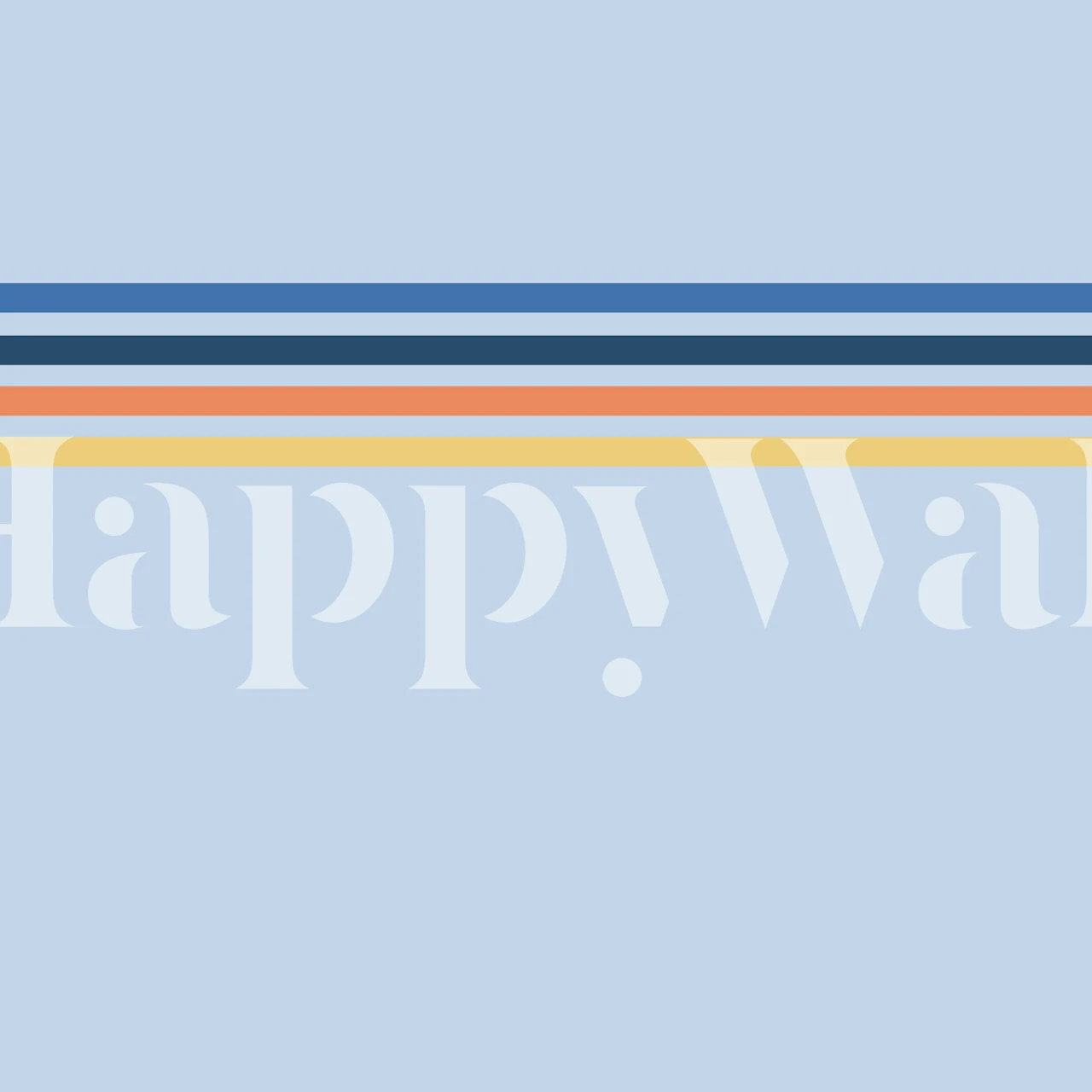 Blue sport stripe pattern wallpaper in room