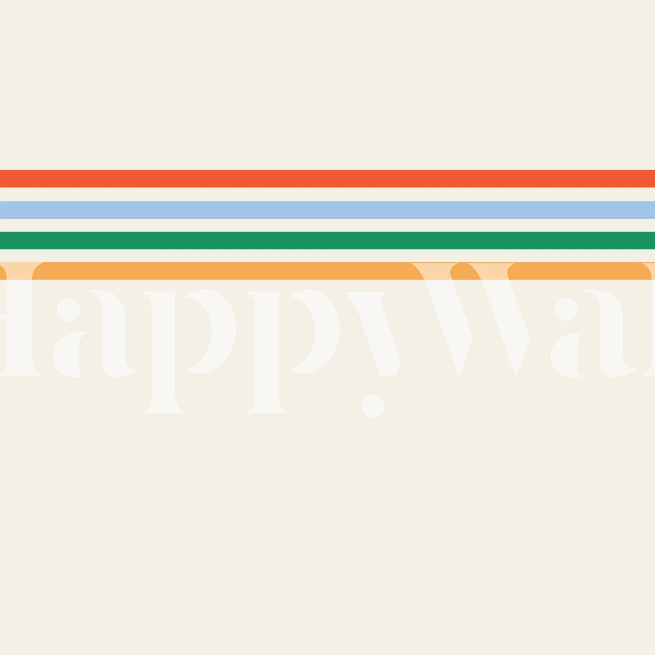 Retro Vibe Horizontal Stripes wallpaper in a room