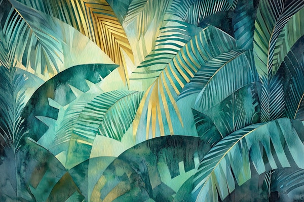 Emerald Jungle Palm Leaves