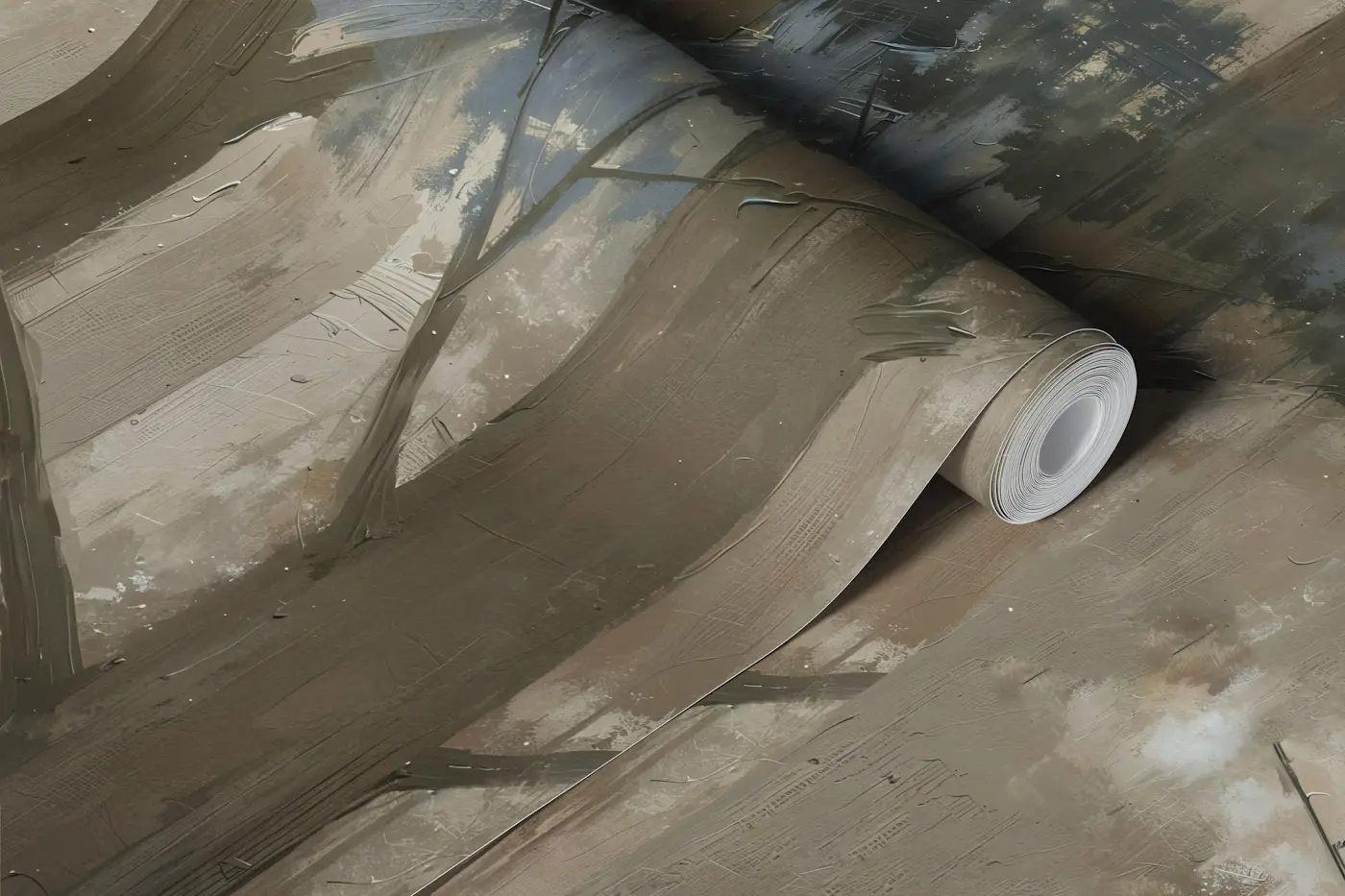 Moody Pine Forest Haze wallpaper roll