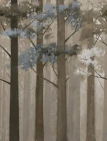 Moody Pine Forest Haze behang