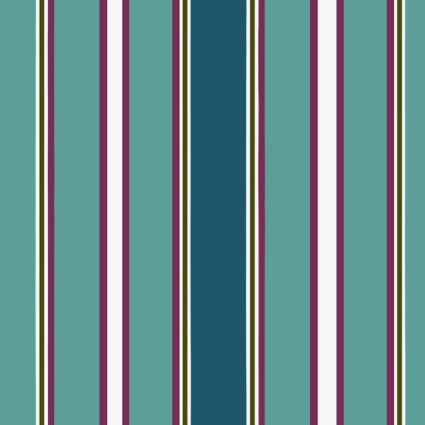 Regency Stripes in Dark Teal