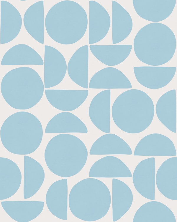 Cool Blue Mid Century Scandi Geometric Shapes