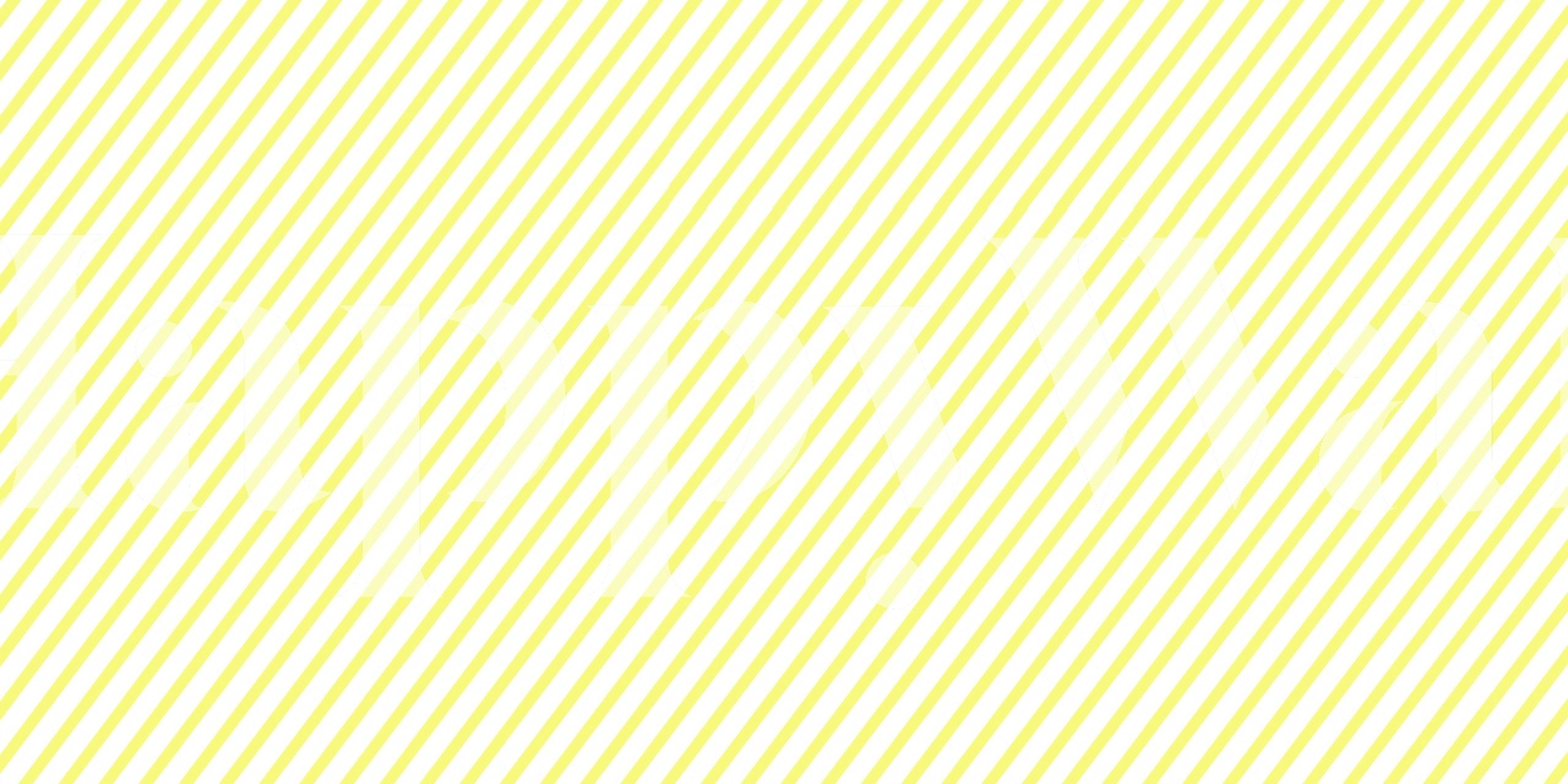 Diagonal yellow stripes wallpaper in a room