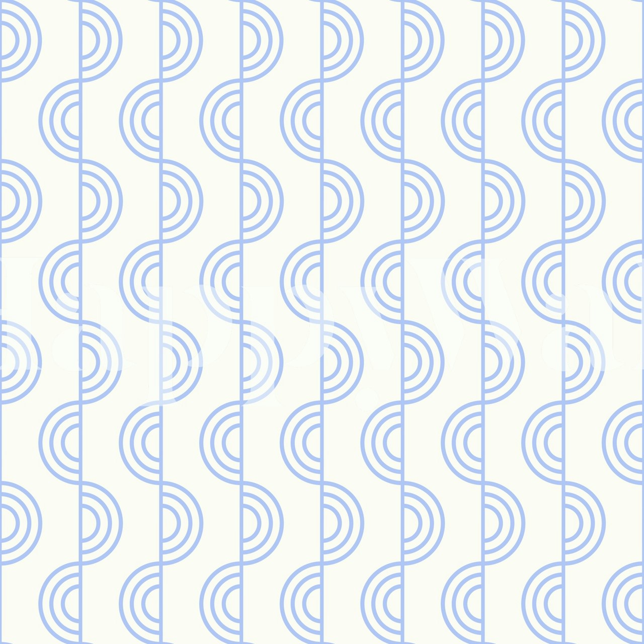 Blue Stripes Arch Lines Tapete in einem Raum