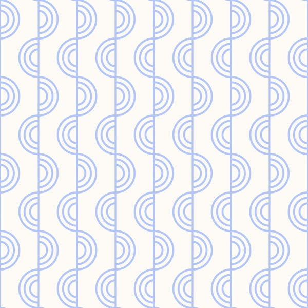 Blue Stripes Arch Lines Pattern Horizontal