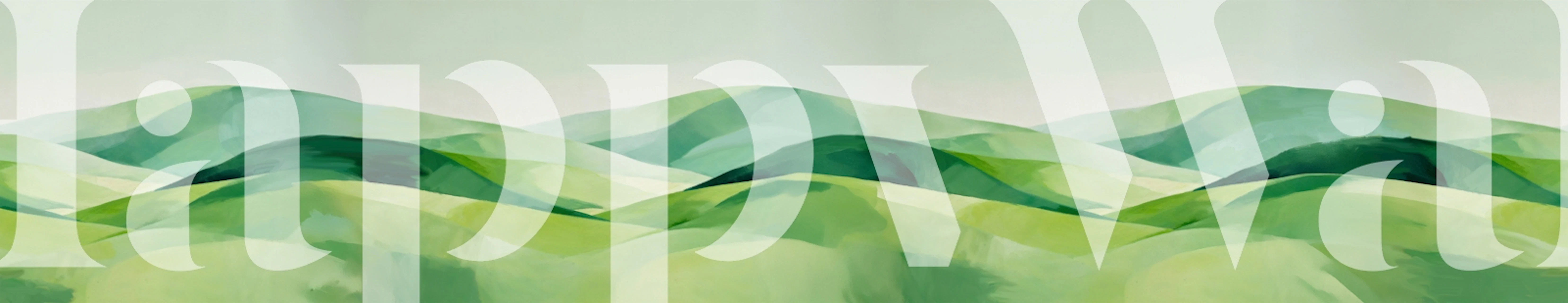 Pastel Mountain Horizon tapet i et rum