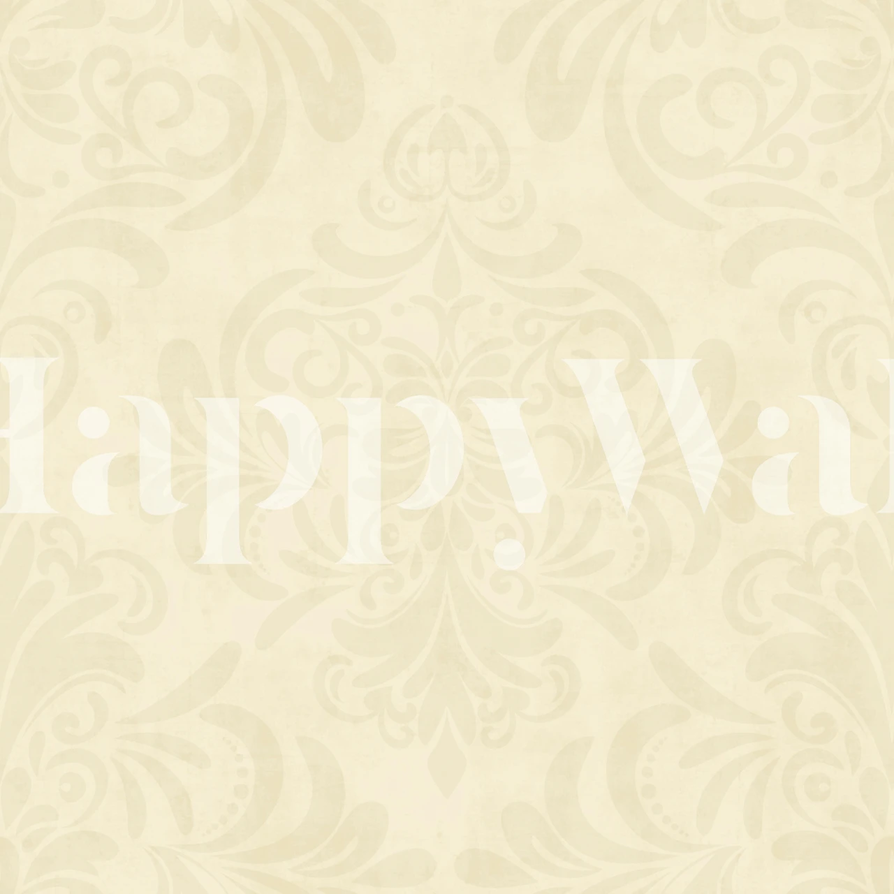 Cream Damask Elegance wallpaper in a room