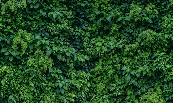 Lush Green Leaf Wall