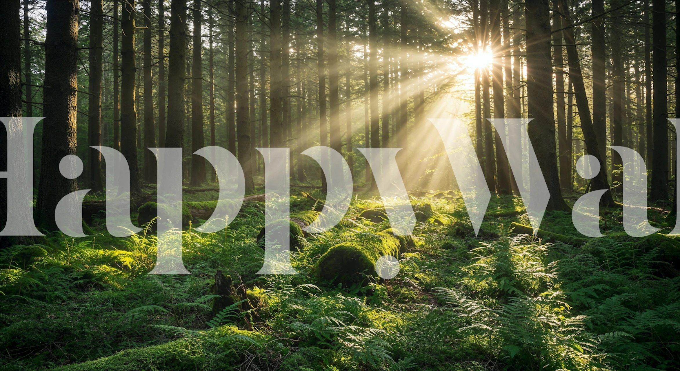 Serene Fern Forest Floor wallpaper in a room