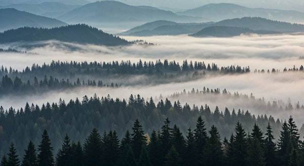 Misty Mountain Pine Forest