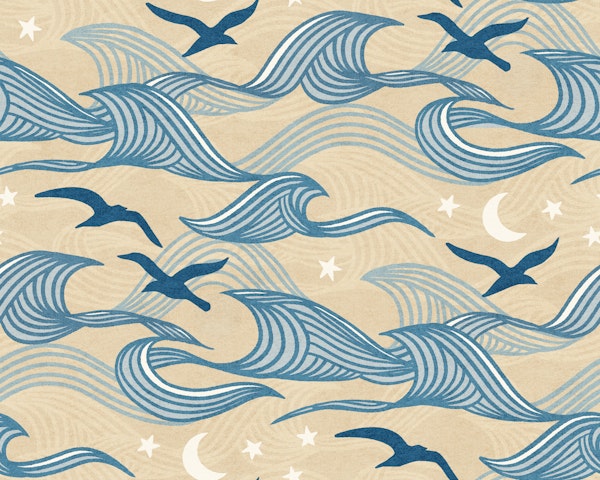 Wind Waves Sand and Seagulls Small