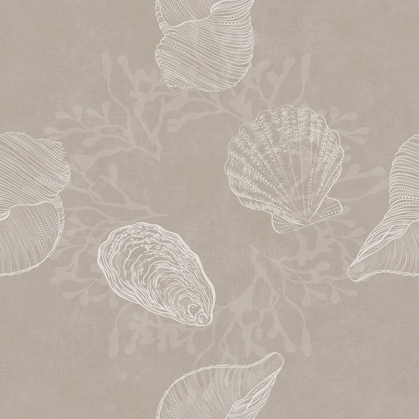 Seashells & Seaweed Dance - Sand Greige