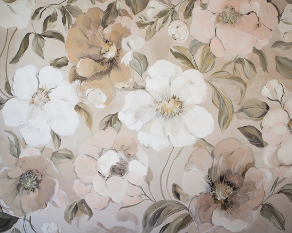 Blush Beige Botanical Blooms