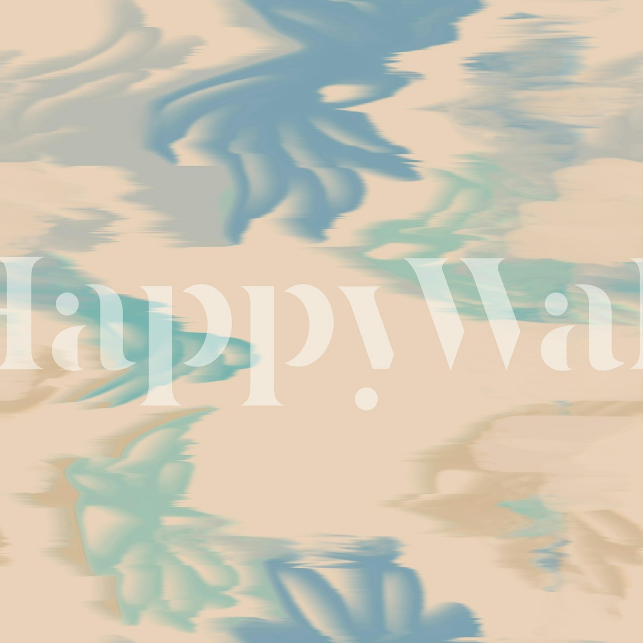 Dreamy Coastal Smear wallpaper in a room