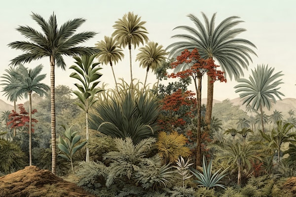 Palms Garden - Horizontal Pattern