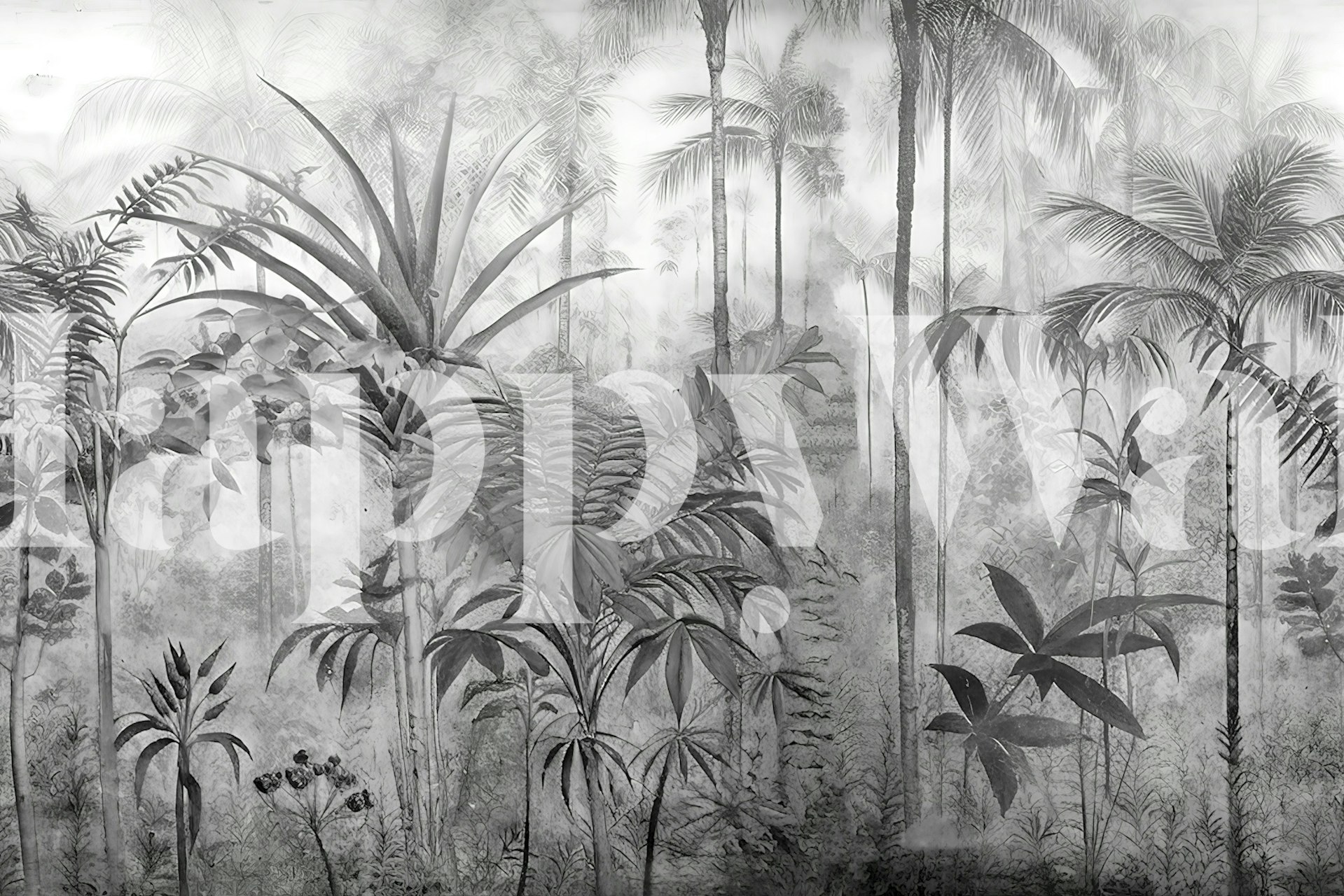 Back and White Jungle wallpaper pattern
