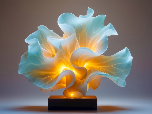 Glowing Glass Sculpture