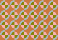 Retro Geometric Circles wallpaper