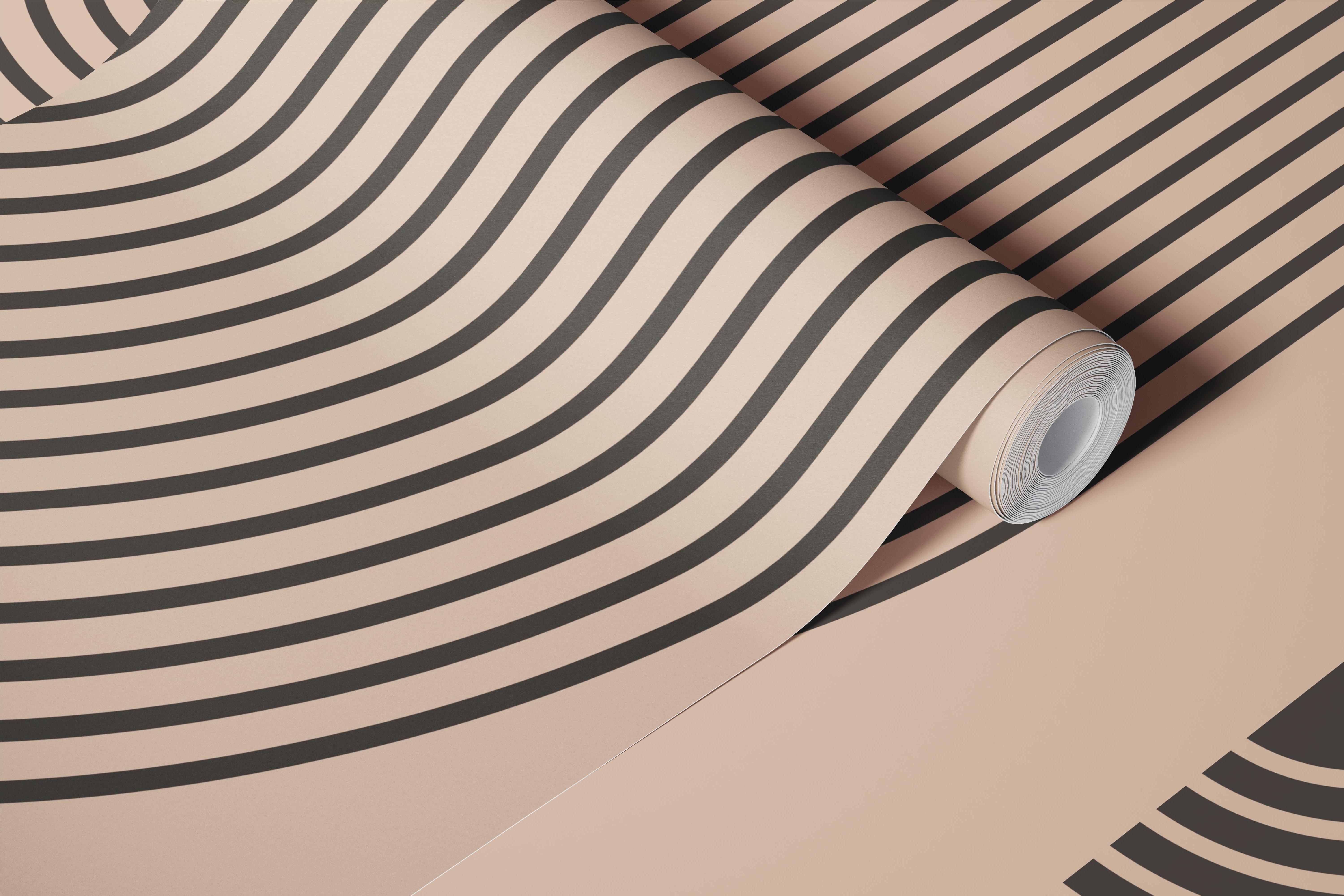 Modern Bauhaus Stripe Arches wallpaper display
