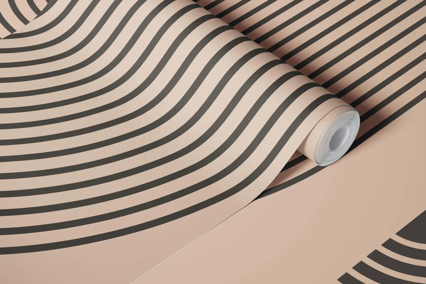 Modern Bauhaus Stripe Arches wallpaper roll
