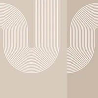 Neutral Retro Rainbow Arches tapet