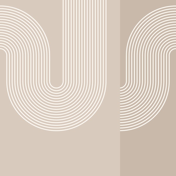 Neutral Retro Rainbow Arches