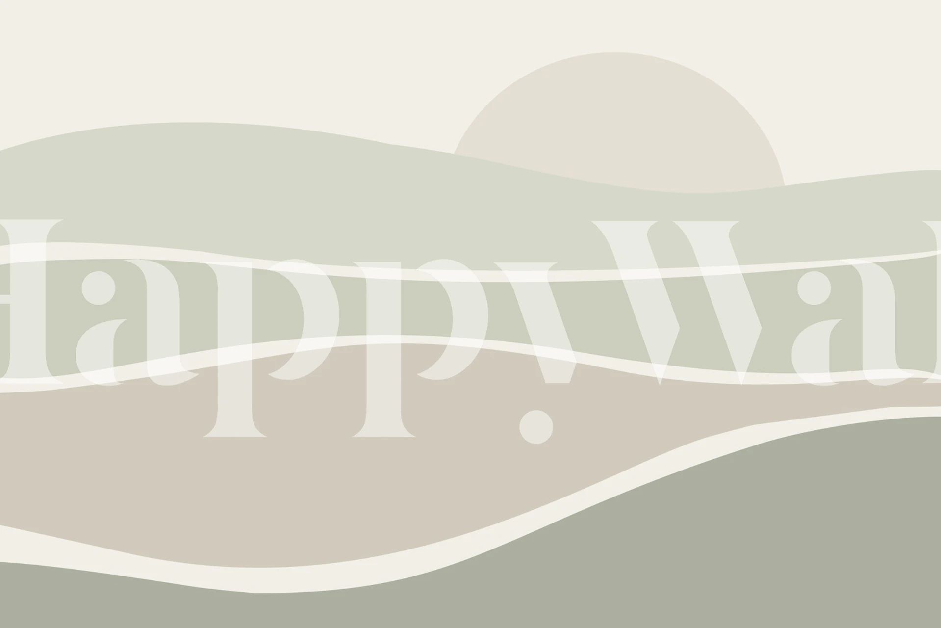 Sage Earth Tone Horizon wallpaper design in a room