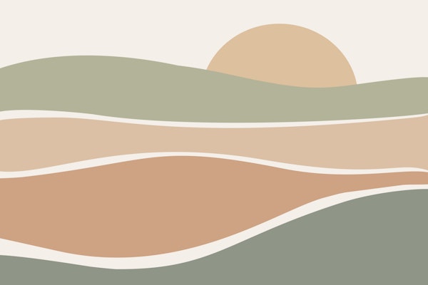 Minimal Boho Landscape Sunrise